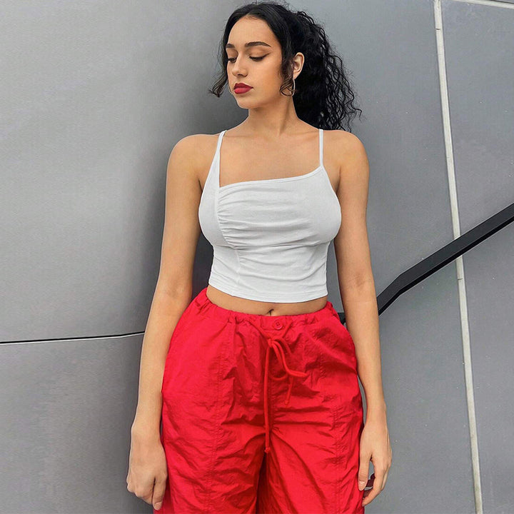 Kvinder cropped top med forførende volangdesign Stilla