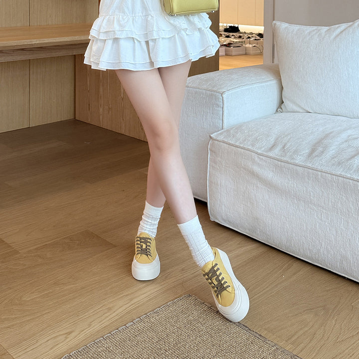 Kvinder Fritid Lærred Platform Sneakers Stilla