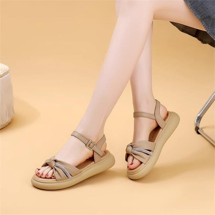 Dame remsandaler med elegant knude-design og komfortabel sål Stilla
