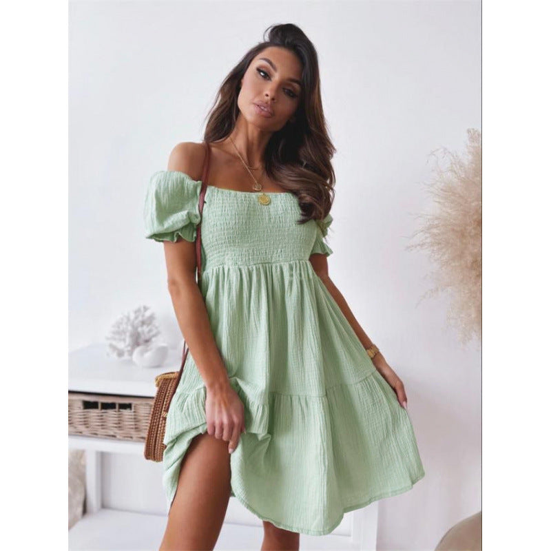 Damer Off-Shoulder Lagdelt Minikjole Stilla