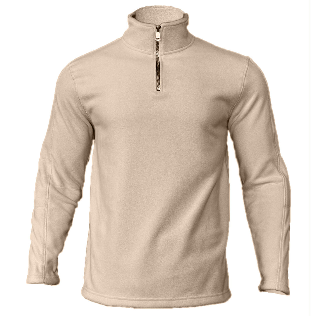 Herre fleece-pullover med halv lynlås og praktiske lommer Stilla