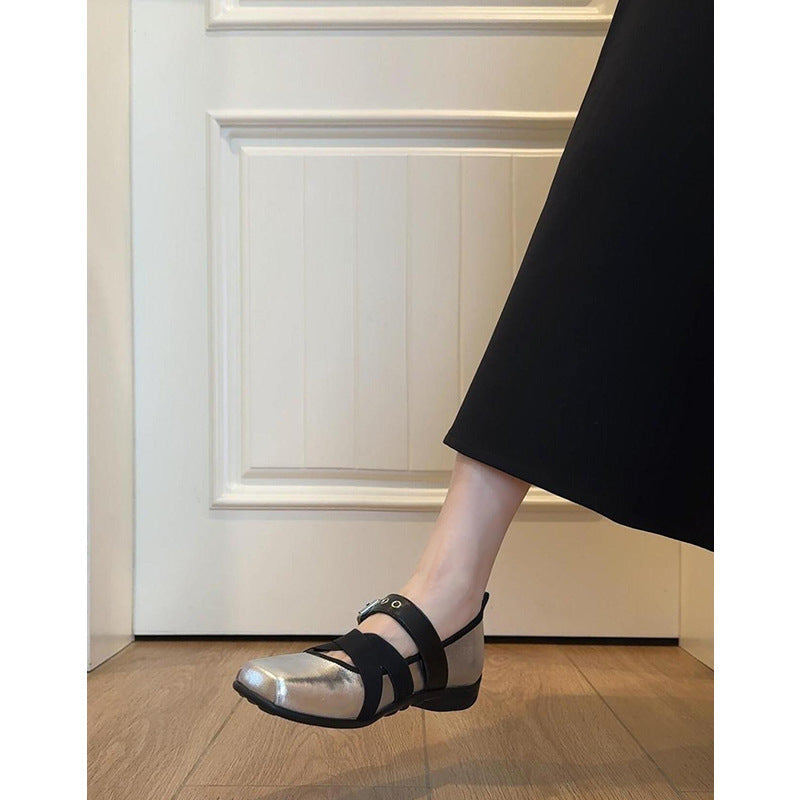 Dame Stylish Criss-Cross Mary Jane Flats Stilla