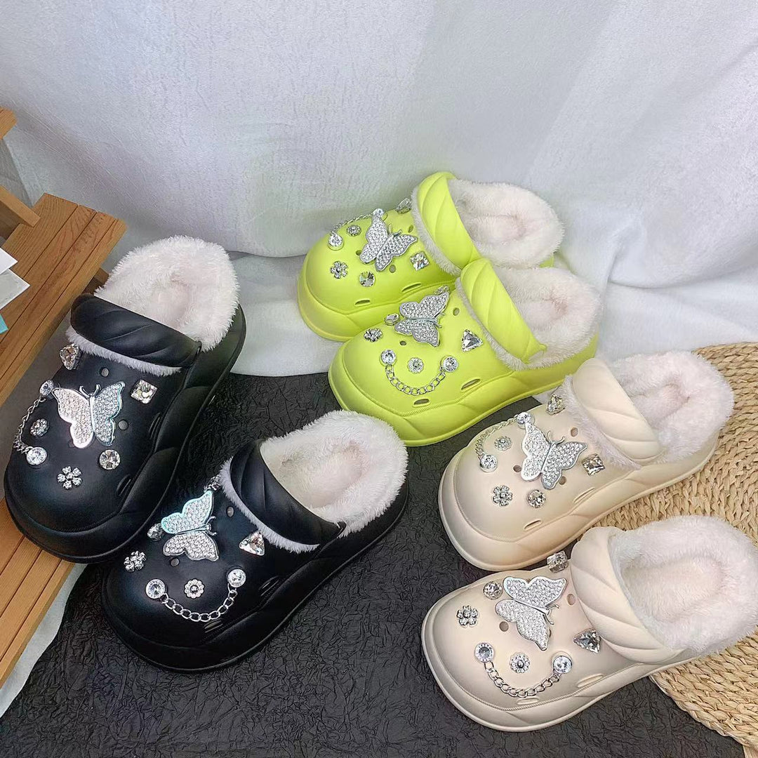 Dame Komfortable og luksuriøse Clogs med glamourøst smykkedetalje og blødt for Stilla