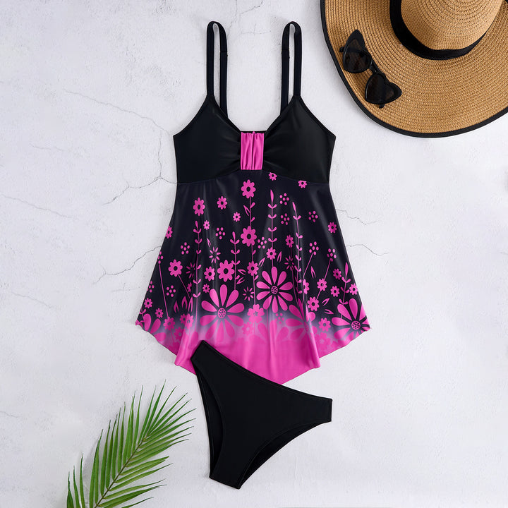 Dame Tankini-sæt med floralt design og flatterende silhuet Stilla