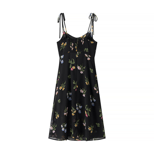 Feminint blomster midi kjole Stilla