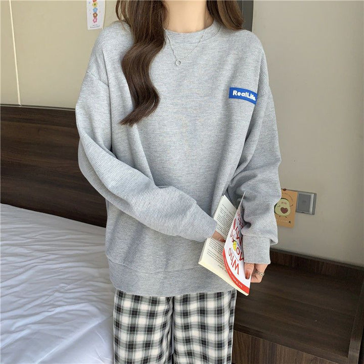 Femme Blødt Vaffelstrik Sweatshirt Stilla