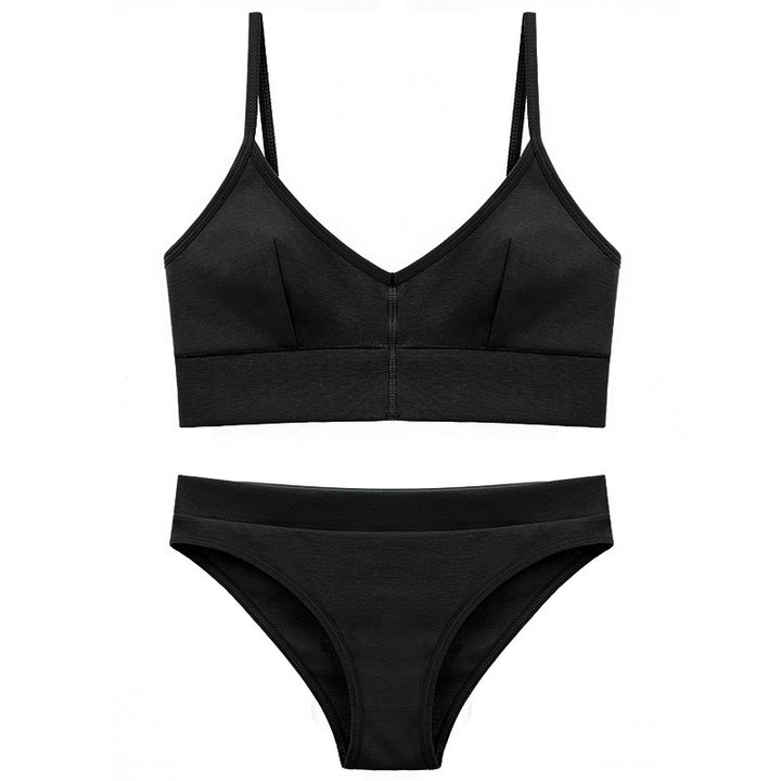 Dame bikini sæt med elegant V-udskæring og justerbare stropper Skovae