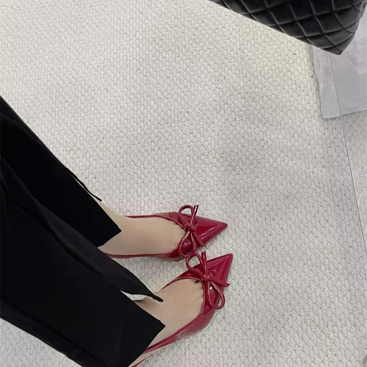 Dame Slingback High-Heels med elegant sløjfe dekoration Stilla