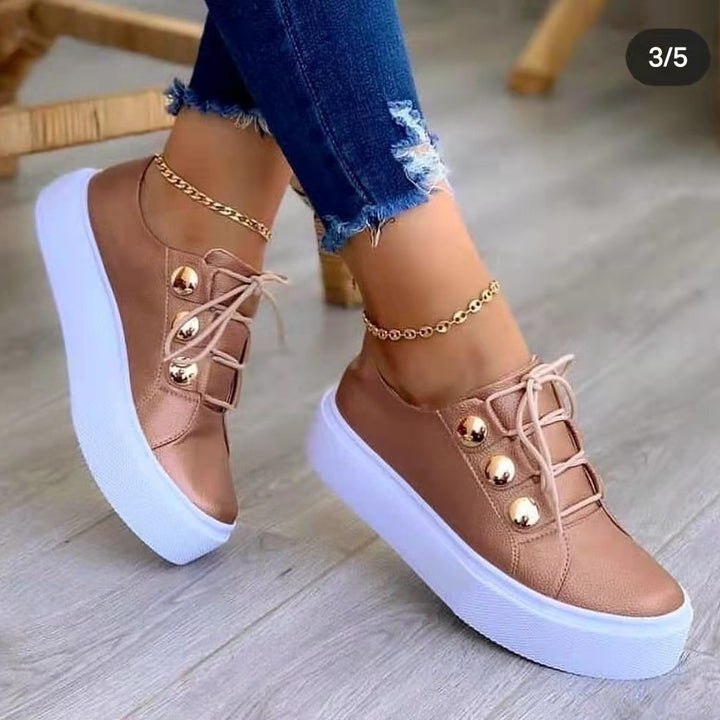 Dame fashion sneakers med højt plateau Stilla