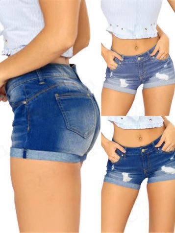 Dame Stilfulde Jeansshorts Stilla