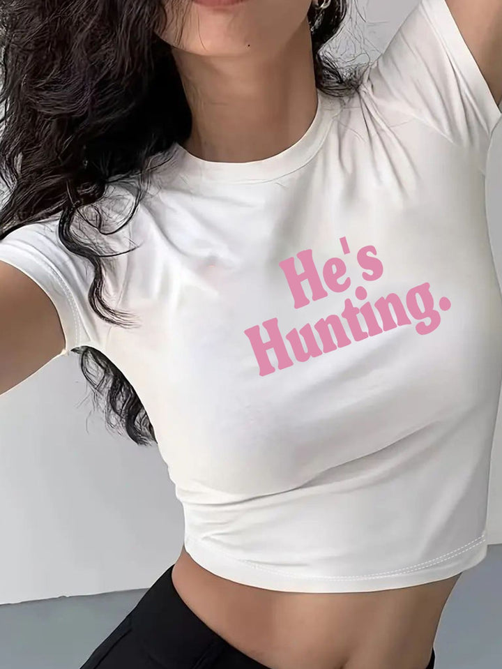 Dame Crop-T-Shirt med unikt dødningehoved-design Skovae