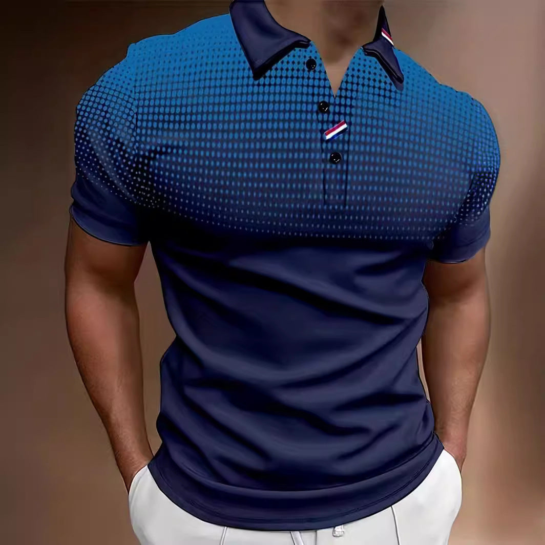 Herre poloshirt med moderne prikkedesign og åndbar stofteknologi Stilla