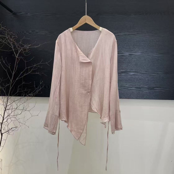 Femme Let lagbluse med åbent forrestykke Stilla