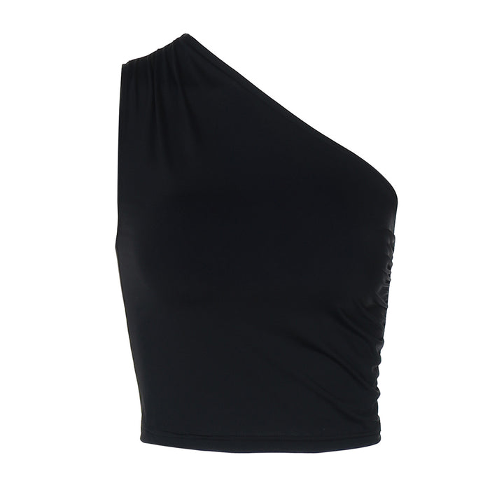 Dame En-sidet Crop-top med rynke og figursyet snit Stilla