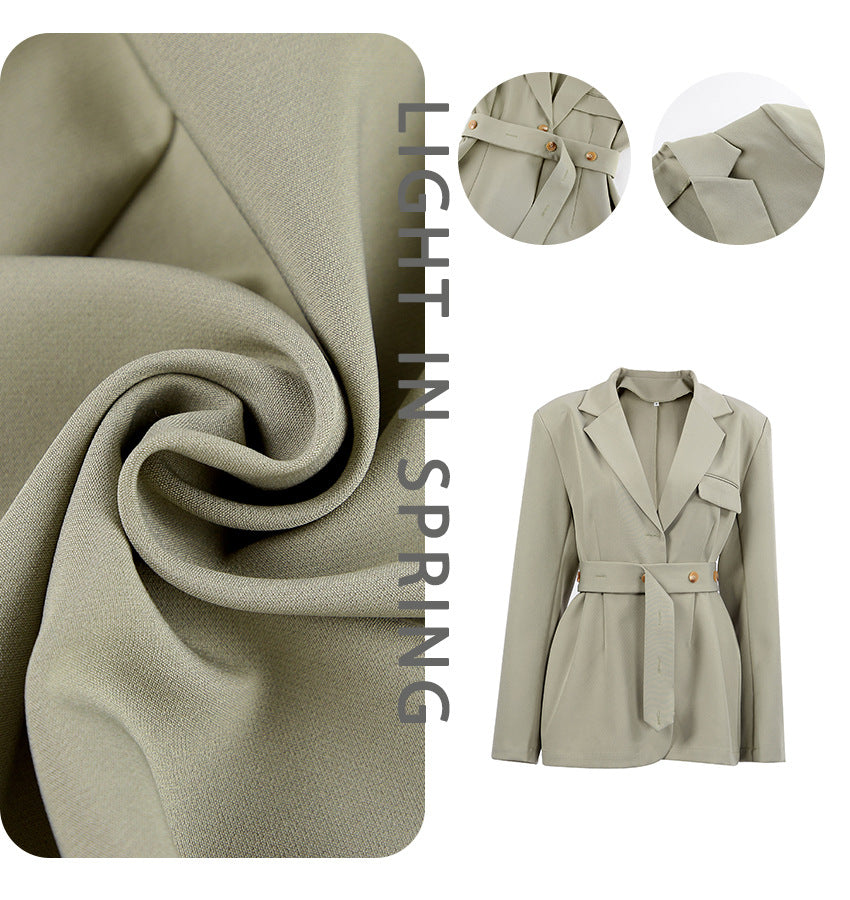 Dame Oversized Blazer med bånd og flot snit Stilla