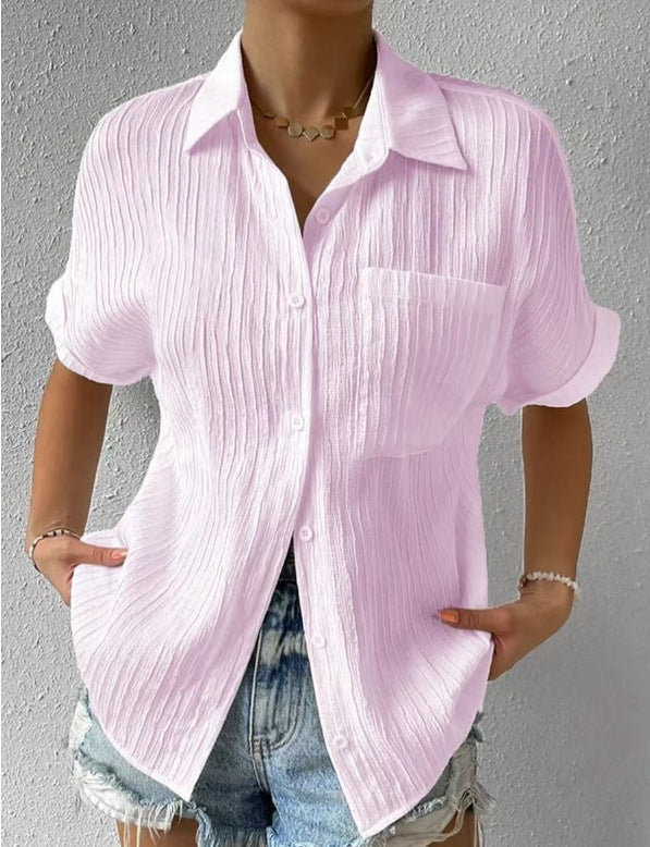 Damer casual bluse i strukturdesign Stilla