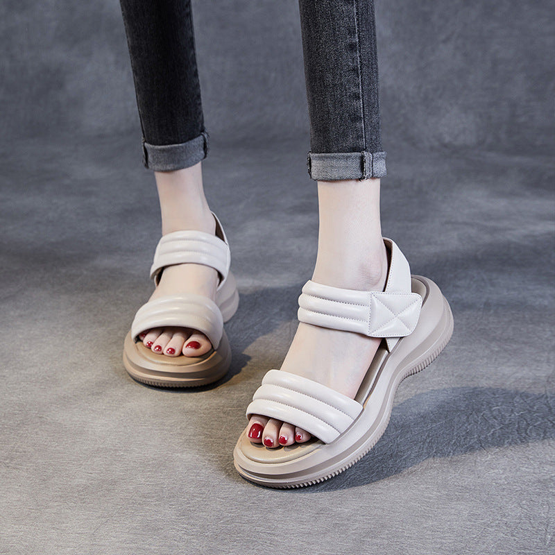 Dame Minimalistiske Komfort Sandaler med justerbare Remme Stilla