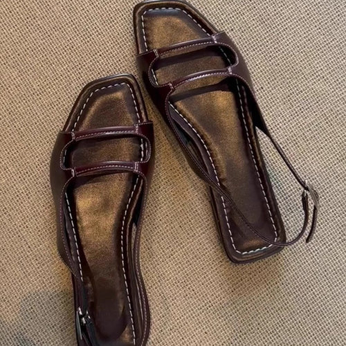 Dame Elegante Åbne Tå Blokhæle Sandaler Stilla