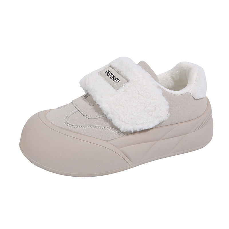 Dame sneakers med teddyfor og skridsikker sål Stilla