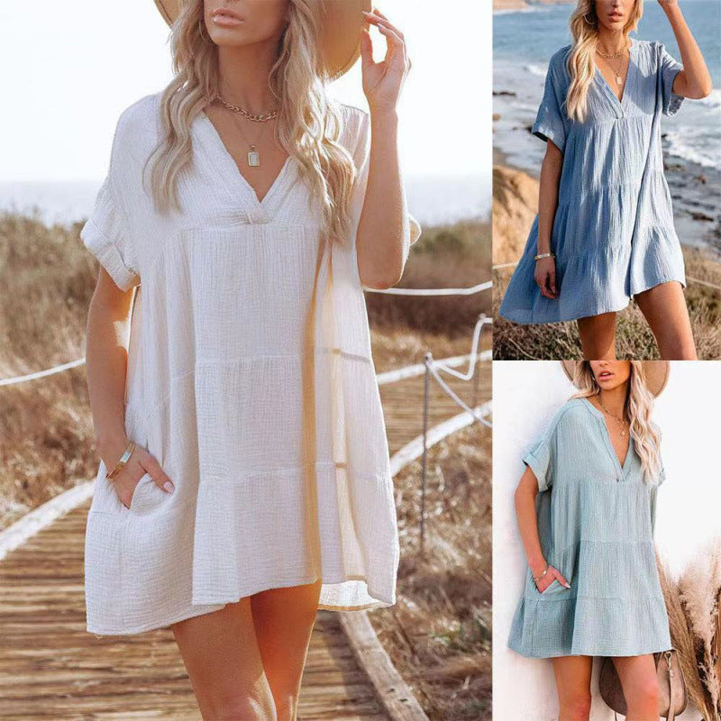 Femme Relaxed Fit Gestufte Mini Kjole Stilla