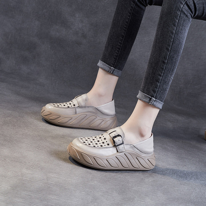 Dame Casual Slipper Loafers med åndbart perforeret design Stilla