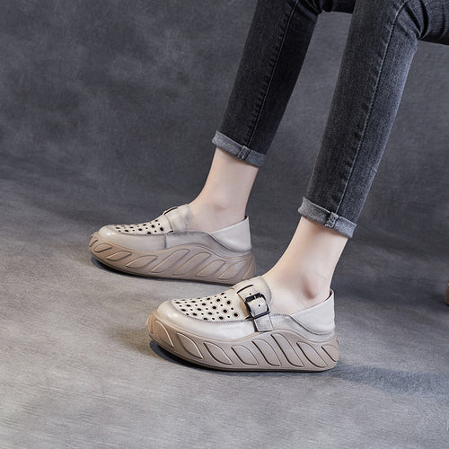 Dame Casual Slipper Loafers med åndbart perforeret design Stilla
