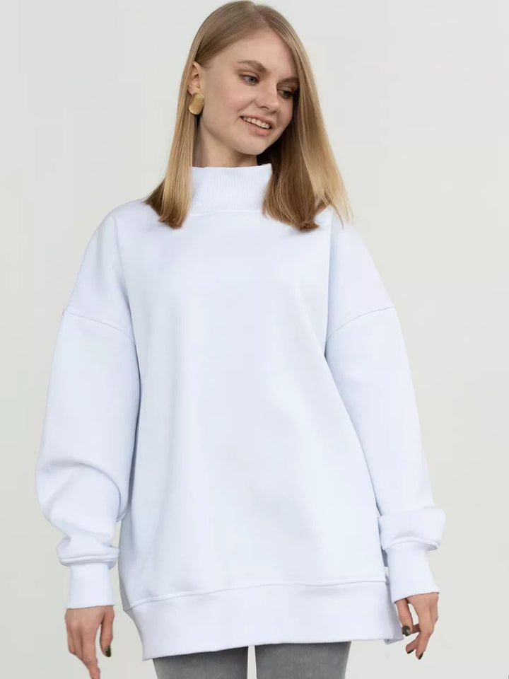 Dame Oversized Rullekrave-Trøje i hyggeligt materiale med moderne snit Stilla