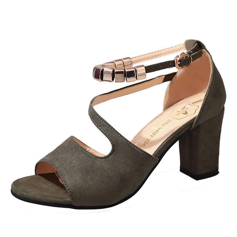 Dame High-Heel Sandaletter med elegant remdesign og komfortabel blokhæls Stilla