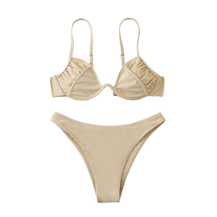 Dame Triangel-Bikini med blød rynkning og elegant snit Stilla