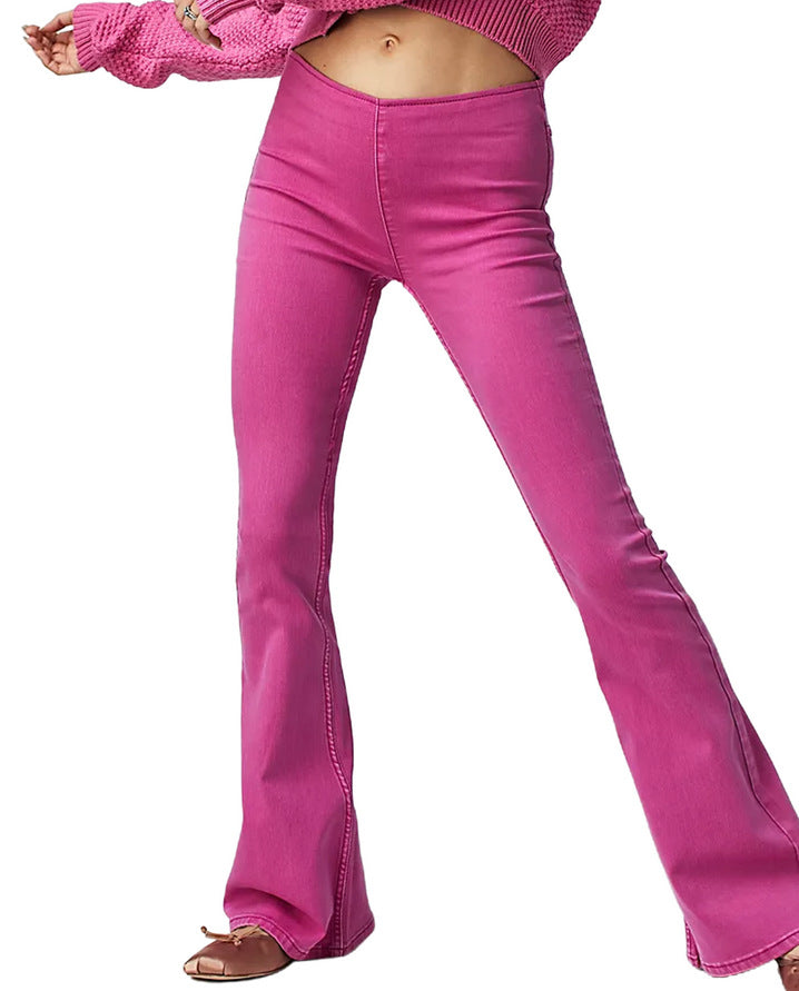 Dame Flared Jeans i Vintage-stil Stilla