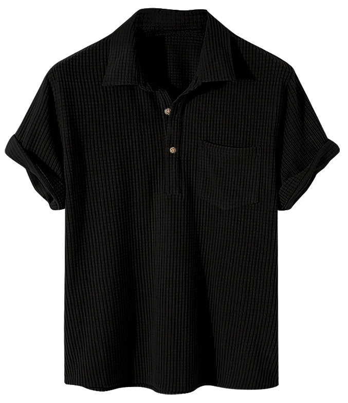 Herrer Tekstureret Kortærmet Poloshirt Stilla