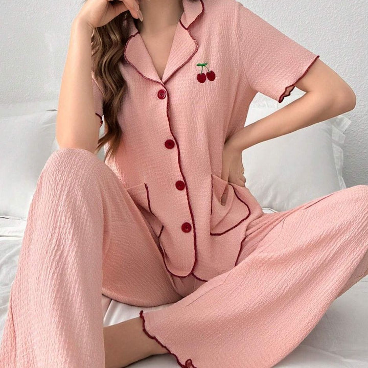 Femme Relaxed Fit Korte Ærmer Pyjamasæt Stilla