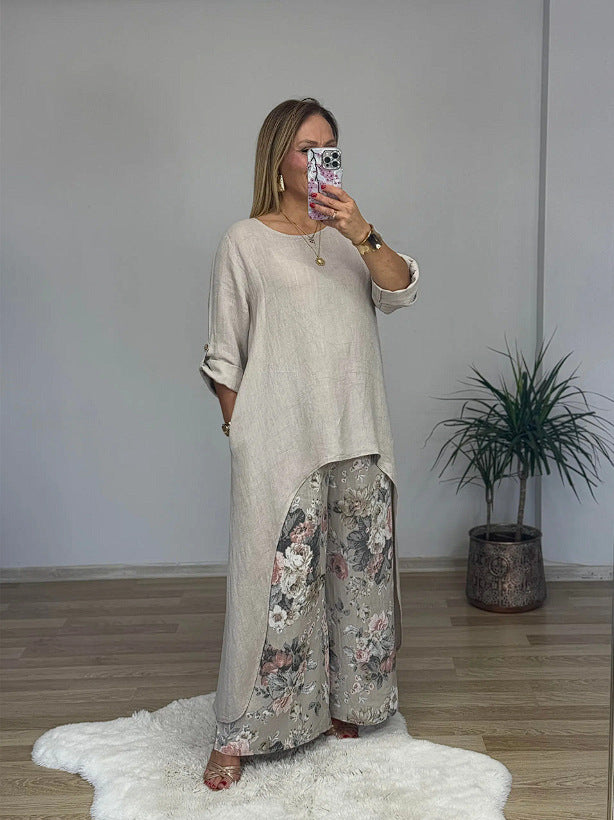 Dame afslappet tunika med asymmetrisk snit Stilla