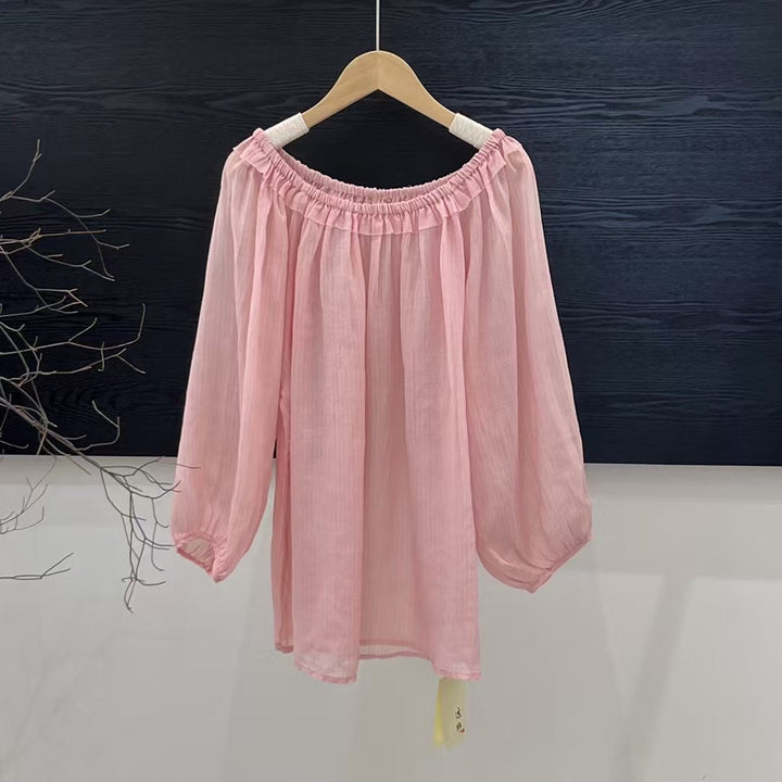 Dame Off-Shoulder Bluse med vidt skårne ærmer Stilla