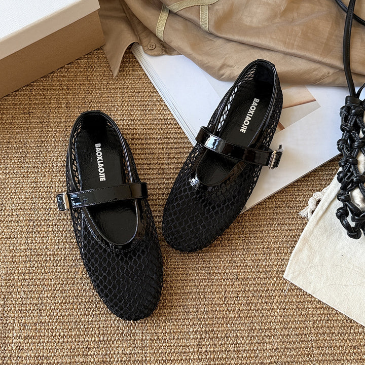 Dame ballet sko med elegant rem detalje Stilla