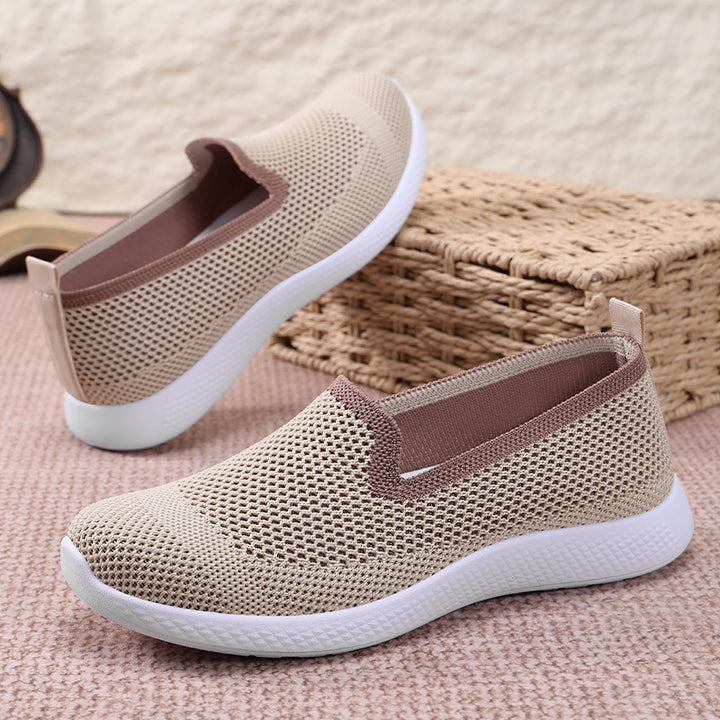 Femme Åndbare Slip-On Strik-Sneakers med Ergonomisk Pasform Stilla