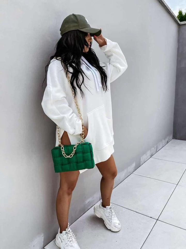 Dame Oversized Hættepullover med Lommer Stilla