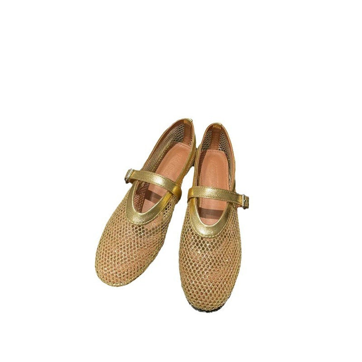 Femme Stilfulde Mesh Mary Jane Flats Stilla