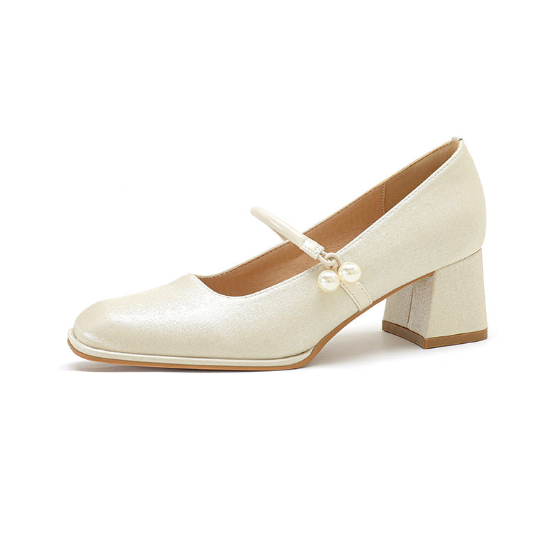 Femme Elegante Block-hæls Mary Jane Sko Stilla