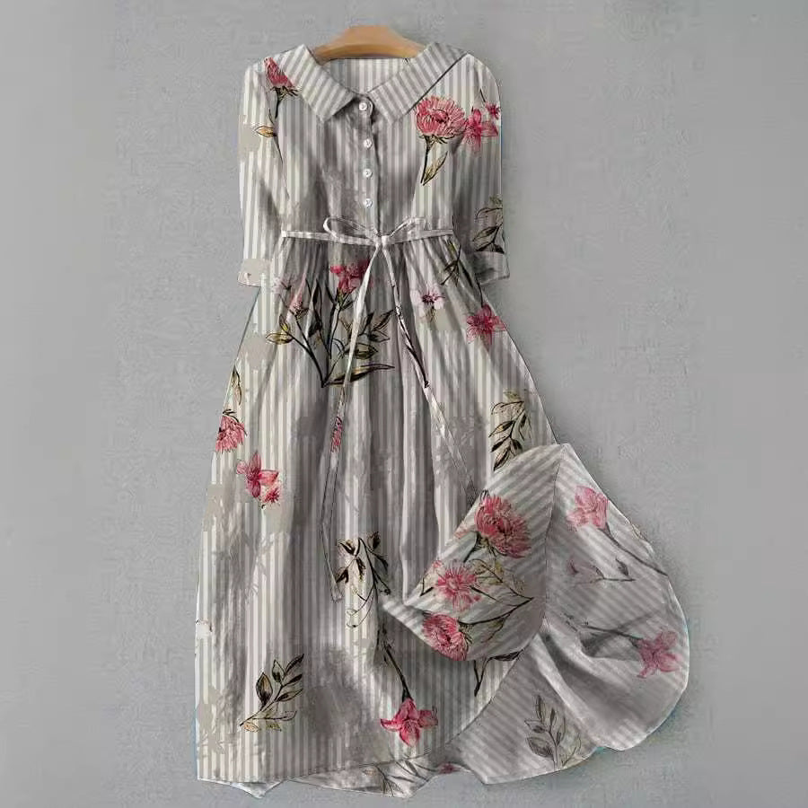 Kvinder Floral Midi Kjole Stilla
