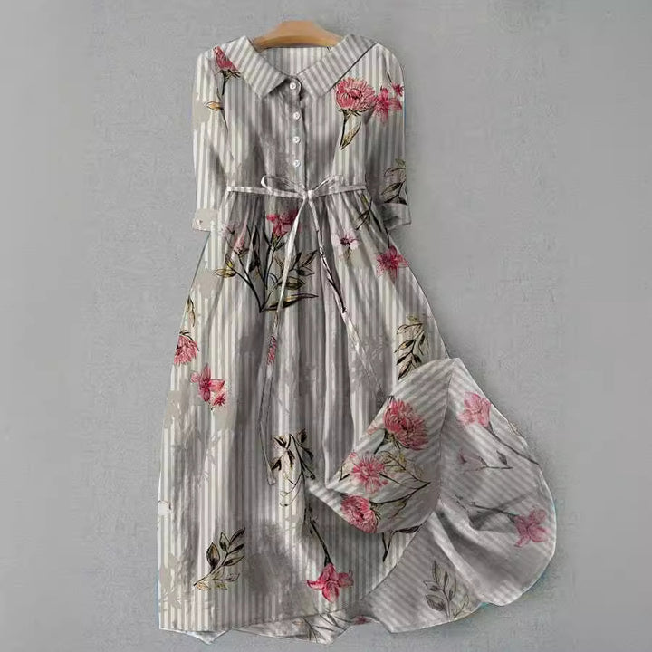 Kvinder Floral Midi Kjole Stilla