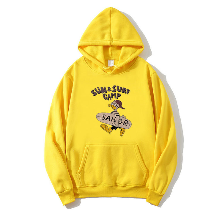 Kvinders hoodie med sjov surf motiv Skovae