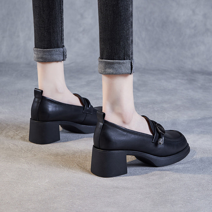Dame Chic Blokhæl Slip-ons med dekorative accenter Stilla