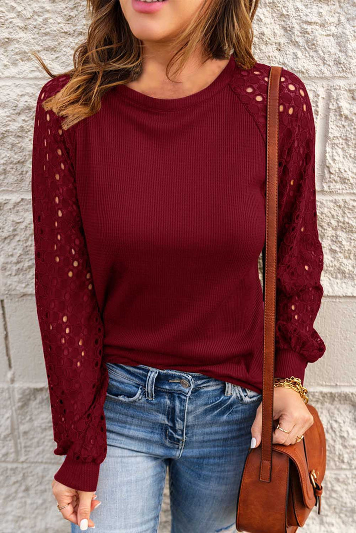 Dame moderne sweatshirt med luftige spidsærmer Stilla