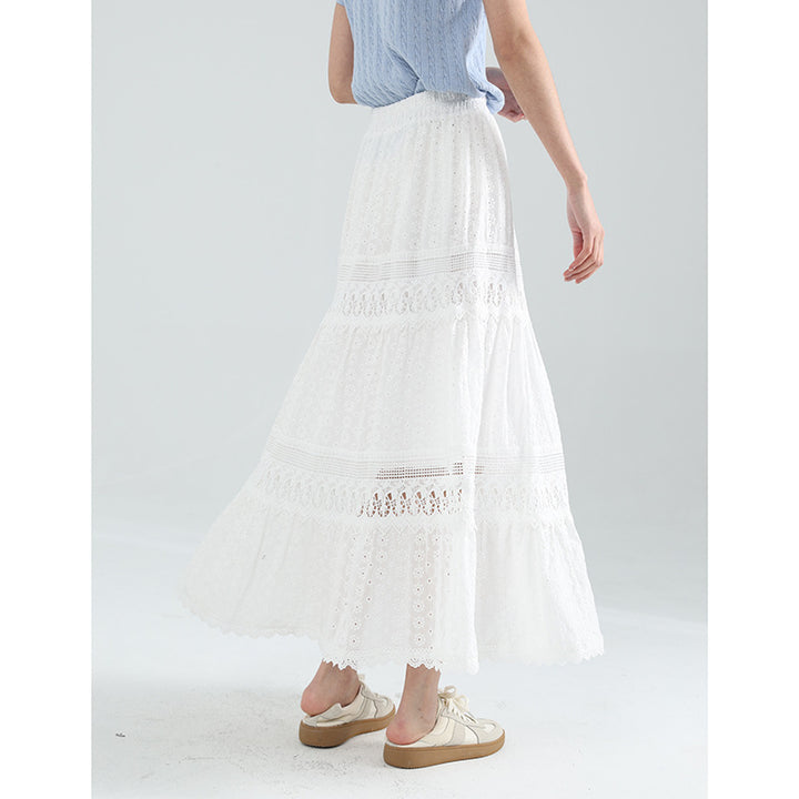 Femme Bohemian Spids Maxi Nederdel Stilla