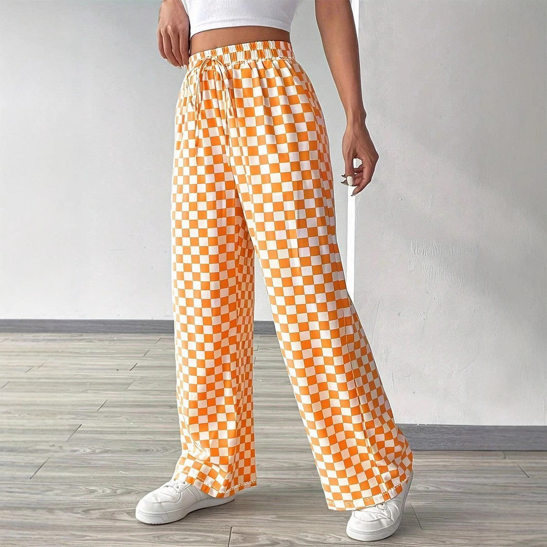 Dame lettere ternede bukser i fashionable snit med elastisk talje Stilla