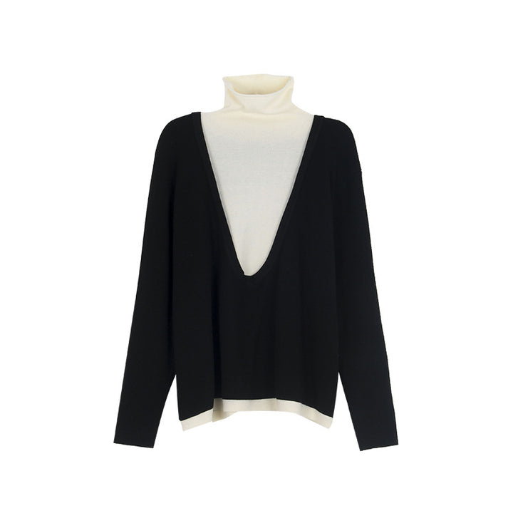 Damer casual longsleeve top med bred V-udskæring Stilla