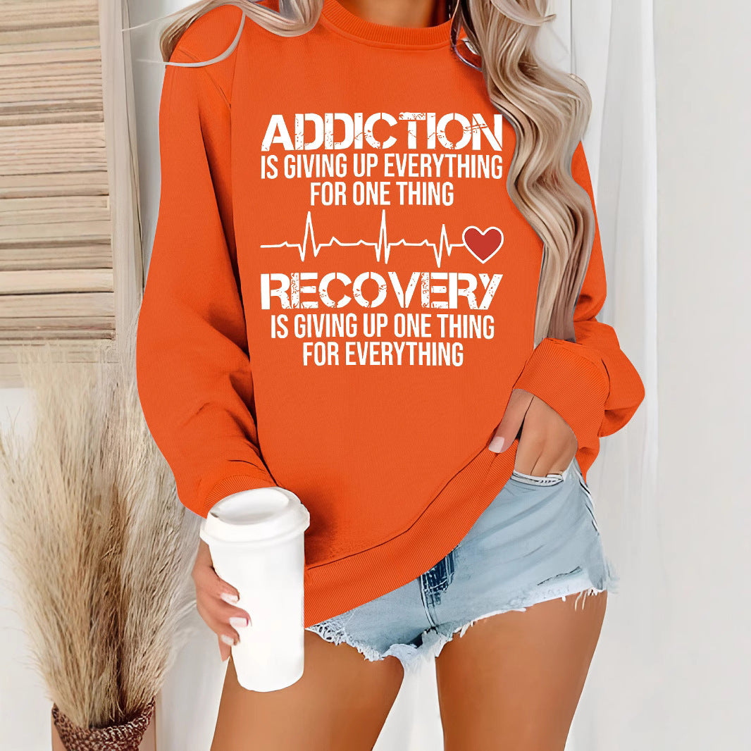 Kvinders sweatshirt med inspirerende print og afslappet snit Stilla
