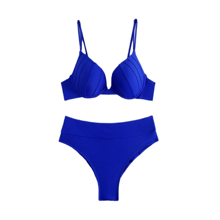 Dame bikini-sæt med innovativt materiale og stilfulde folder Stilla