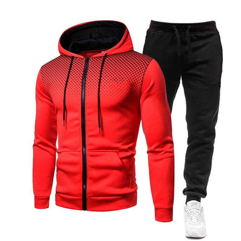 Herren Sportsligt Zip-Hoodie og Joggingbuks Sæt Stilla